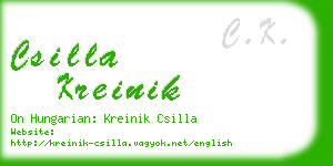 csilla kreinik business card